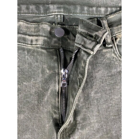 Mnml Men’s Distressed Skinny Jeans - Acid Wash Green - Size 36 - Picture 5 of 13